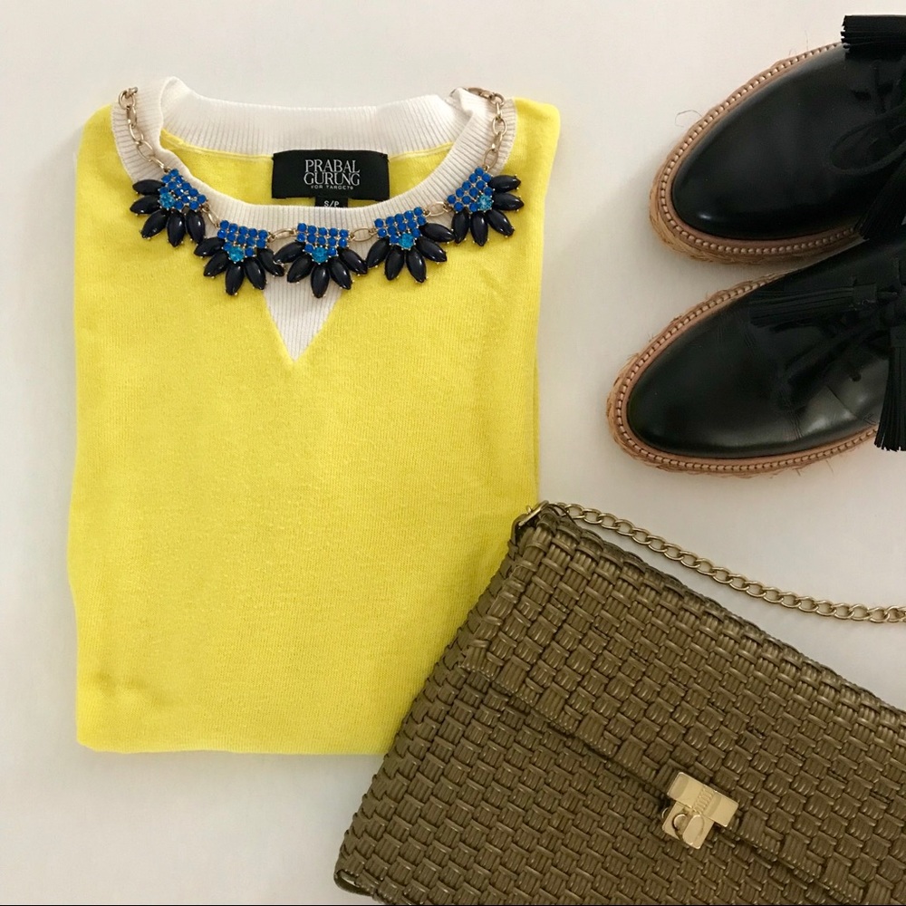 Prabal Gurung Color Block Long Sleeve Sweater